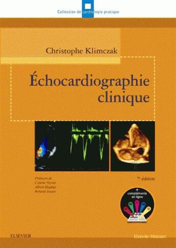 Couverture du livre « Échocardiographie clinique (7e édition) » de Christophe Klimczak aux éditions Elsevier-masson