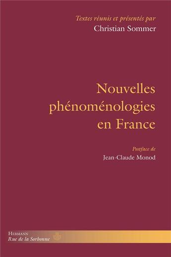 Couverture du livre « Nouvelles phenomenologies en france » de Sommer Christian aux éditions Hermann