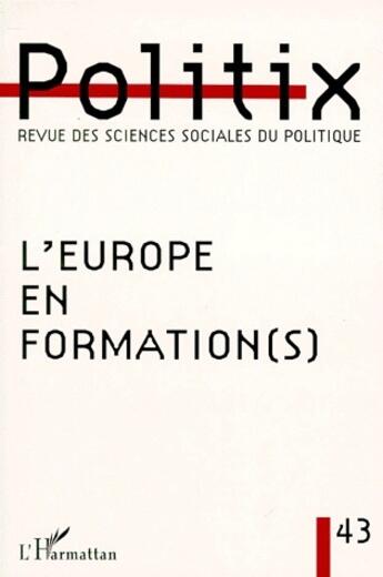 Couverture du livre « L'Europe en formation(s) » de  aux éditions L'harmattan