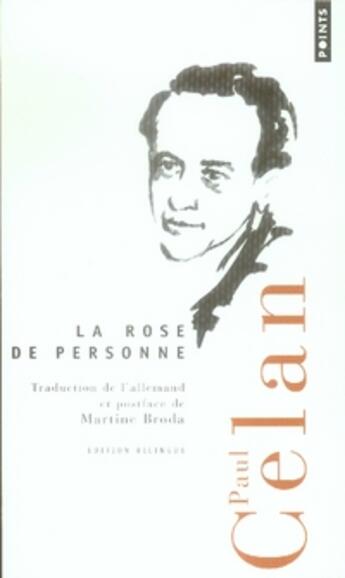 Couverture du livre « La rose de personne » de Paul Celan aux éditions Points