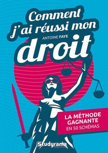 Couverture du livre « Comment j'ai réussi mon droit : la méthode gagnante en 50 schémas » de Antoine Faye aux éditions Studyrama