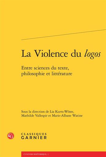 Couverture du livre « La violence du 