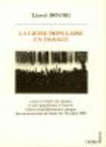 Couverture du livre « La liesse populaire en france » de Lionel Bourg aux éditions Cadex