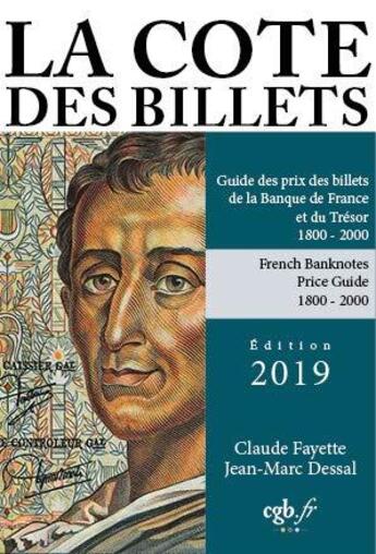 Couverture du livre « La cote des billets francais 19e et 20e siecles » de Et Dessal Fayette aux éditions Chevau-legers