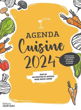 Couverture du livre « Agenda cuisine 2024 » de  aux éditions Marie-claire