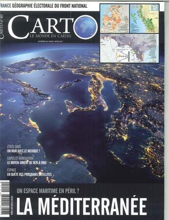 Couverture du livre « Carto n 40 la mediterranee mars/avril 2017 » de  aux éditions Carto