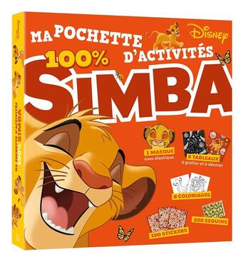 Couverture du livre « Le roi lion - ma pochette d'activites 100 % simba - disney » de  aux éditions Disney Hachette