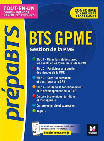 Couverture du livre « PREPABTS ; BTS GPME, gestion de la PME ; tout-en-un » de  aux éditions Foucher