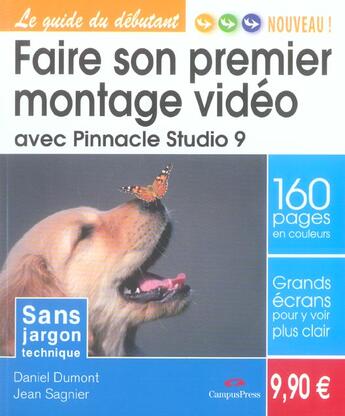 Couverture du livre « Faire son premier montage video avec pinnacle studio 9 » de Dumont/Sagnier aux éditions Pearson