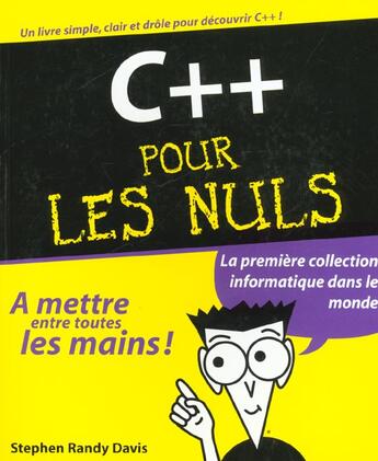 Couverture du livre « C++ Pour Les Nuls » de Stephen-R Davis aux éditions First Interactive