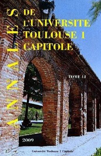 Couverture du livre « Annales UT1 capitole 2009 t.LI » de  aux éditions Putc