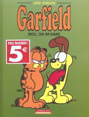 Couverture du livre « Garfield t.5 : moi, on m'aime » de Jim Davis aux éditions Dargaud