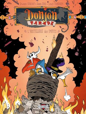 Couverture du livre « Donjon Parade T08 - L'Hostellerie des impôts » de Joann Sfar et Lewis Trondheim et Erwann Surcouf aux éditions Delcourt