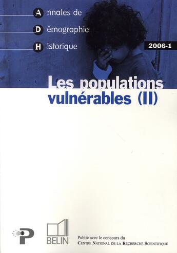 Couverture du livre « Les populations vulnérables ; 01/2006 » de Jean-Pierre Bardet aux éditions Belin