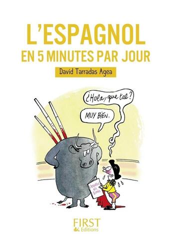 Couverture du livre « L'espagnol en 5 minutes par jour » de David Tarradas-Agea aux éditions First