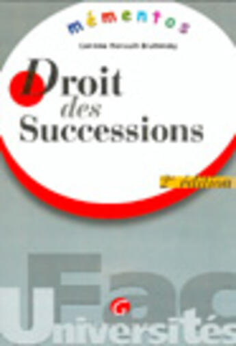 Couverture du livre « Droit des successions-2eme (2e édition) » de Renault-Brahinsky Co aux éditions Gualino