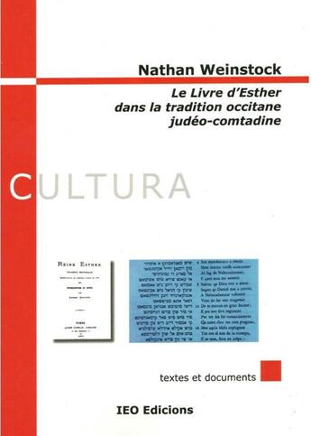 Couverture du livre « Le livre d'Esther dans la tradition occitane judéo-comtadine » de Nathan Weinstock aux éditions Institut D'etudes Occitanes