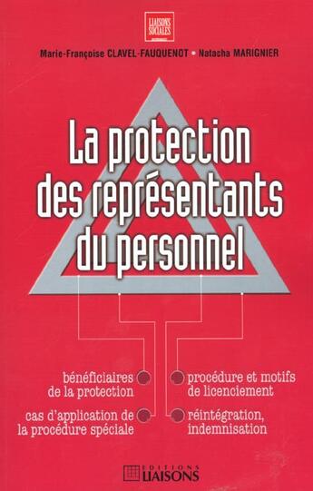 Couverture du livre « Protection representants personnel » de Clavel Fauquenot aux éditions Liaisons