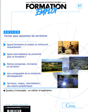 Couverture du livre « PROSPECTIVE FORMATION EMPLOI T.97 ; formation emploi » de  aux éditions Documentation Francaise