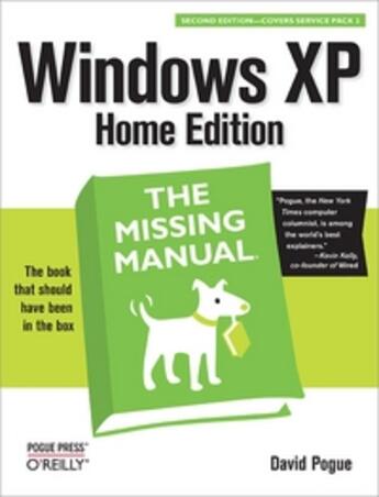 Couverture du livre « Windows Xp Home Edition: The Missing Manual, 2e Edition » de Pogue David aux éditions O Reilly & Ass