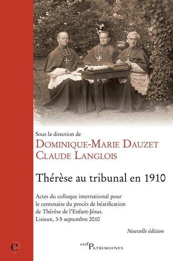 Couverture du livre « Therese au tribunal en 1910 » de Claude Langlois aux éditions Cerf