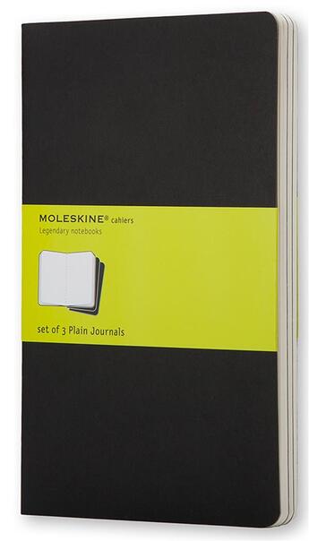 Couverture du livre « Cahier blanc - grand format - couverture souple en carton noire » de Moleskine aux éditions Moleskine Papet