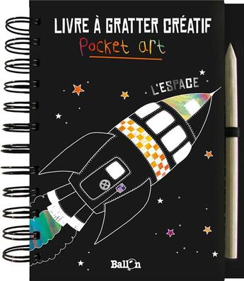 Couverture du livre « Livre a gratter : l'espace » de  aux éditions Le Ballon