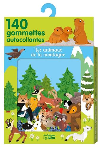 Couverture du livre « Gommettes animaux montagne » de  aux éditions Lito