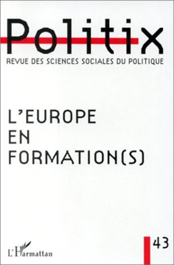 Couverture du livre « L'Europe en formation(s) » de  aux éditions Editions L'harmattan