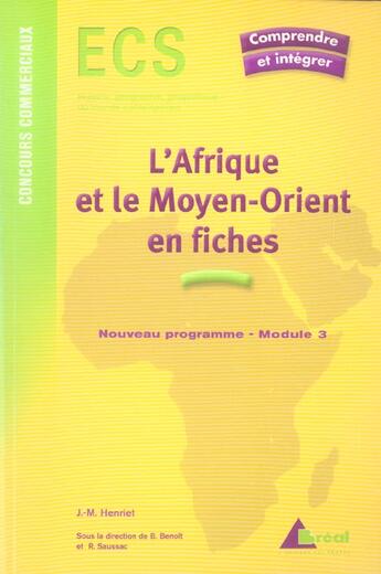 Couverture du livre « L'Afrique et le Moyen-Orient en fiches » de  aux éditions Breal