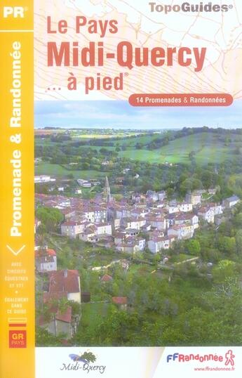 Couverture du livre « Le pays Midi-Quercy à pied » de  aux éditions Ffrp