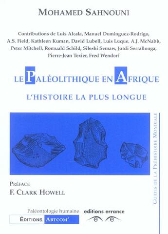 Couverture du livre « Le paleolithique en afrique - l'histoire la plus longue » de Sahnouni Mohamed aux éditions Errance