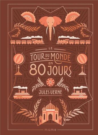 Couverture du livre « Le tour du monde en 80 jours » de Jules Verne et Antonio Javier Caparo aux éditions Mame