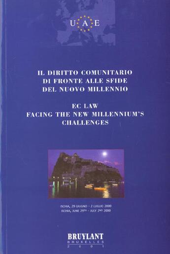 Couverture du livre « Ec law facing the new millenium's challenge » de  aux éditions Bruylant