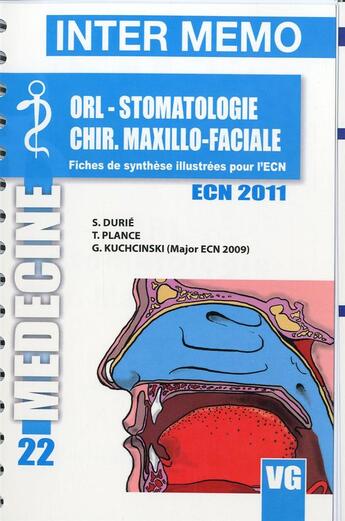 Couverture du livre « Inter memo orl stomatologie chir. maxillo-faciale » de Durie S. aux éditions Vernazobres Grego