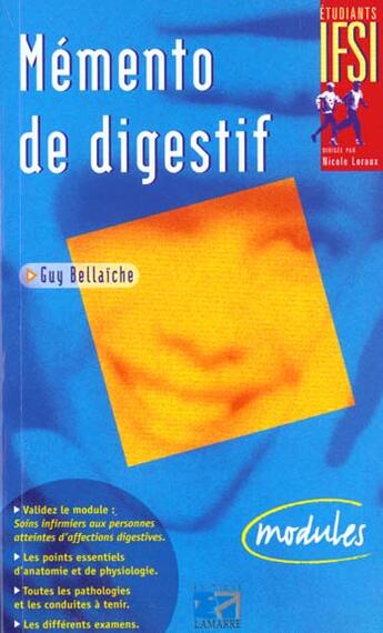 Couverture du livre « Memento de digestif » de Editions Lamarre aux éditions Lamarre
