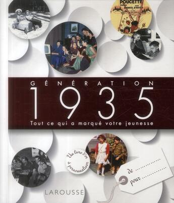 Couverture du livre « Génération 1935 » de  aux éditions Larousse