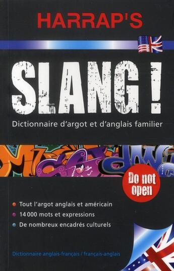 Couverture du livre « Dictionnaire Harrap's ; argot ; anglais et américain (édition 2012) » de  aux éditions Larousse