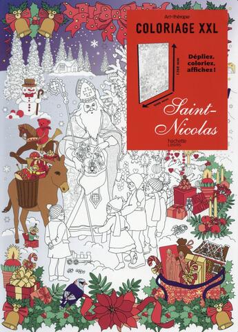 Couverture du livre « Coloriage XXL ; Saint-Nicolas » de Lidia Kostanek aux éditions Hachette Pratique