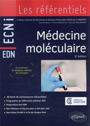 Couverture du livre « Médecine moléculaire » de Bernard Sablonniere aux éditions Ellipses