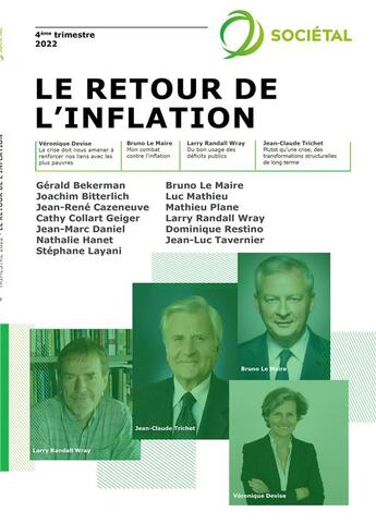 Couverture du livre « Revue societal : le retour de l'inflation - 4eme trimestre 2022 » de Institut De L'Entrep aux éditions Publishroom