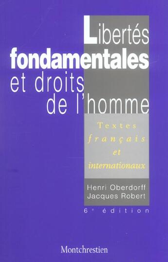 Couverture du livre « Textes lib.fond.droits homme 6e (6e édition) » de Robert Oberdorff aux éditions Lgdj