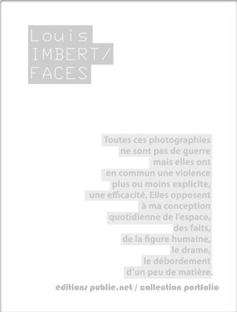 Couverture du livre « Faces » de Louis Imbert aux éditions Publie.net