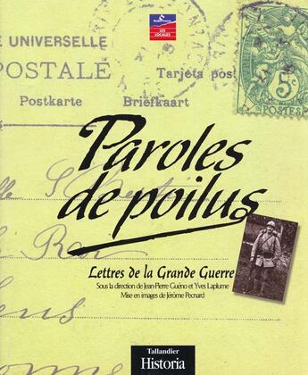 Couverture du livre « Paroles de poilus lettres de la grande guerre » de Pecnard J aux éditions Tallandier