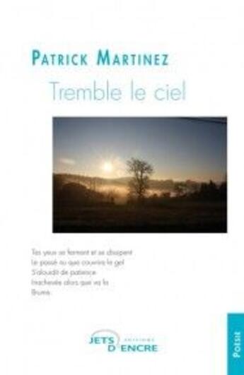 Couverture du livre « Tremble le ciel » de Patrick Martinez aux éditions Jets D'encre