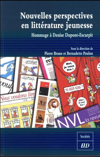 Couverture du livre « Nouvelles perspectives en litterature jeunesse - hommage a denise dupont-escarpit » de Pierre Bruno aux éditions Pu De Dijon