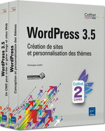 Couverture du livre « WordPress 3.5 ; création de sites et personnalisation de thèmes ; coffret » de Christophe Aubry aux éditions Eni