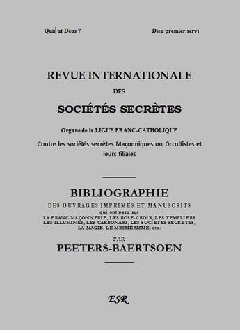 Couverture du livre « R.I.S.S. grise , bibliographie de Peeters-Baertsoen » de Ernest Jouin aux éditions Saint-remi