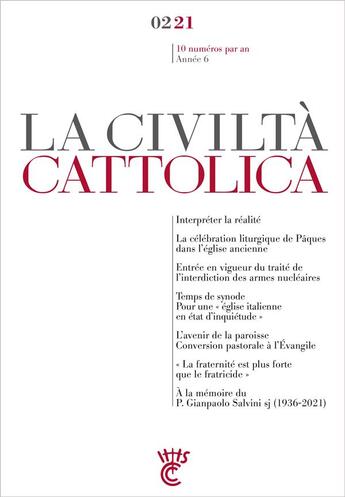 Couverture du livre « La civilta cattolica 0221 » de Sj Antonio Spadaro aux éditions Parole Et Silence