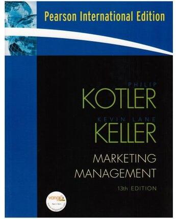 Couverture du livre « Marketing management » de Kotler aux éditions Pearson